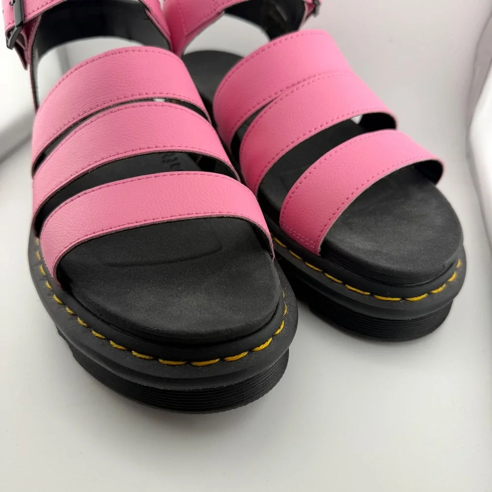 Dr. Martens Blaire Sandals Womens‎ 11 Pink Leather Gladiator Platform Strappy